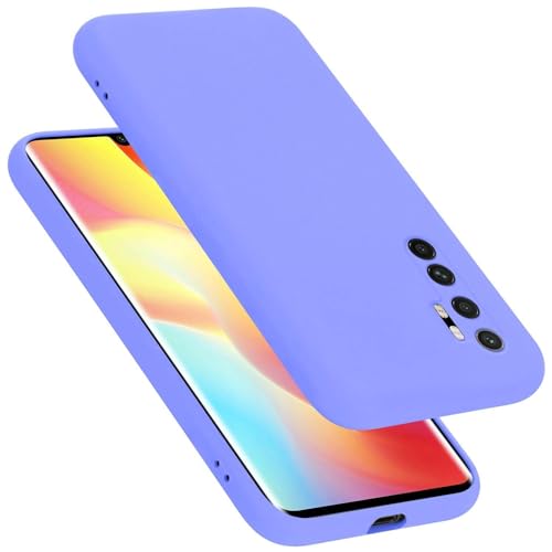 Cadorabo Hülle kompatibel mit Xiaomi Mi Note 10 LITE Schutzhülle TPU Silikon Case Liquid Design Slim Kratzfest Weiche Liquidsilikon Microfaser mit Rundumschutz Case Hülle in Lila von Cadorabo