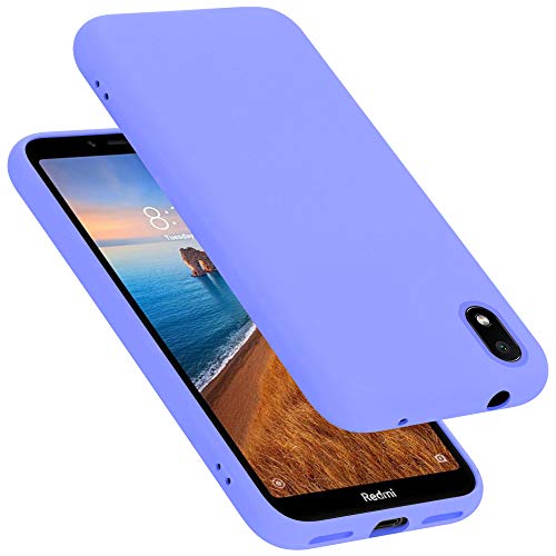 Cadorabo Hülle kompatibel mit Xiaomi RedMi 7A Schutzhülle TPU Silikon Case Liquid Design Slim Kratzfest Liquidsilikon Microfaser mit Rundumschutz Case Hülle für Xiaomi RedMi 7A in Lila von Cadorabo