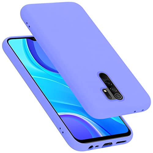 Cadorabo Hülle kompatibel mit Xiaomi RedMi 9 Hülle Silikon Handyhülle für RedMi 9 Case aus flüssigem Silikon- Kratzfeste und stoßfeste dünne TPU Schutzhülle - Liquid HELL LILA von Cadorabo