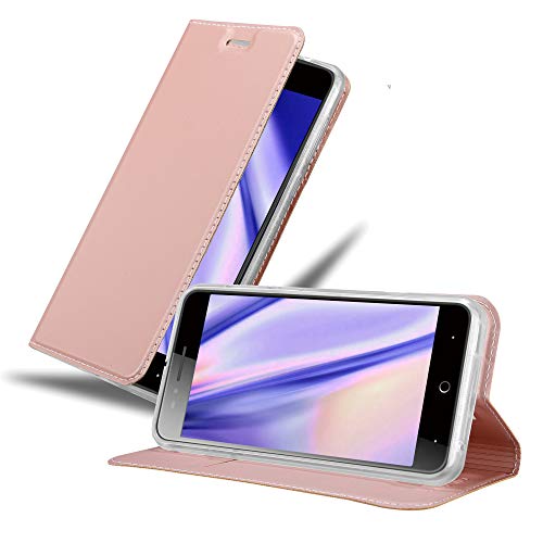 Cadorabo Hülle kompatibel mit ZTE Blade A612 aus Premium Kunst Leder Flip Klappbare Stoßfeste Magnetische [Standfunktion] [Kartenfächern] Cover Hülle für ZTE Blade A612 Tasche in Rosa von Cadorabo