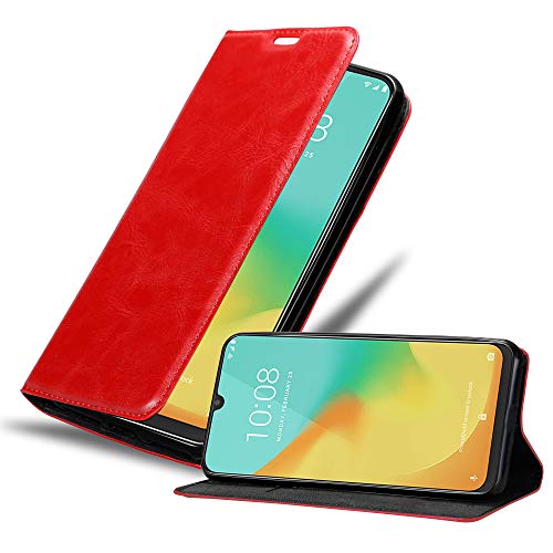 Cadorabo Hülle kompatibel mit ZTE Blade V10 VITA aus Premium Kunst Leder Flip Klappbare Stoßfeste Magnetische [Standfunktion] [Kartenfächern] Cover Hülle für ZTE Blade V10 VITA Tasche in Rot von Cadorabo