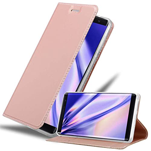 Cadorabo Magnetverschluss, Standfunktion und Kartenfach Handyhülle Kompatibel mit Nokia 8 Sirocco, Classy Rosé Gold von Cadorabo