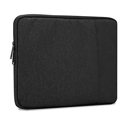 Cadorabo Notebook Computer Tasche mit Samt-Innenfutter und Fach mit Anti-Kratz Reißverschluss 13.3-Zoll, Schwarz von Cadorabo