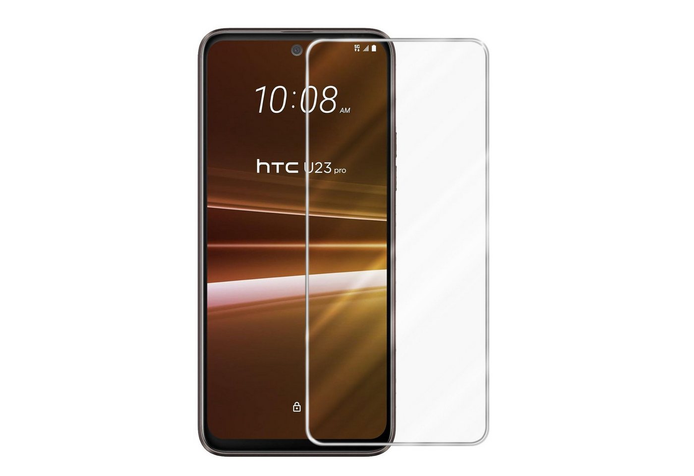 Cadorabo Schutzfolie für HTC U23 PRO Schutzfolie, (1-St), Schutzfolie Panzer Folie (Tempered) Display Schutzglas 3D Touch von Cadorabo