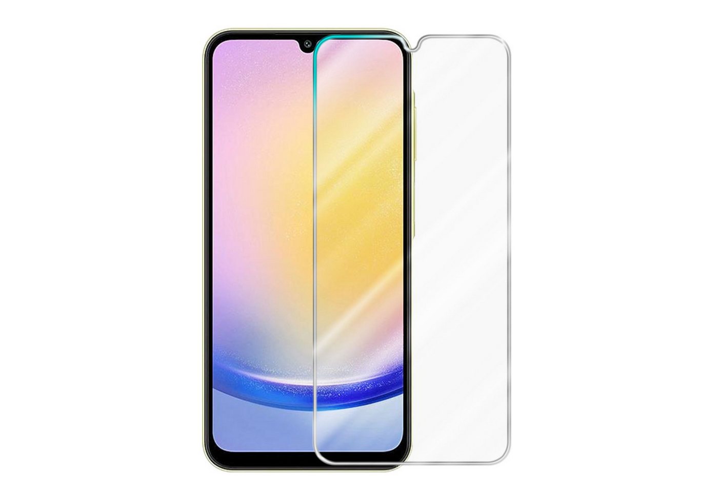 Cadorabo Schutzfolie für Samsung A25 Schutzfolie, (3-St), 3x Schutzglas Panzer Folie (Tempered) Display Schutzfolie 3D Touch von Cadorabo