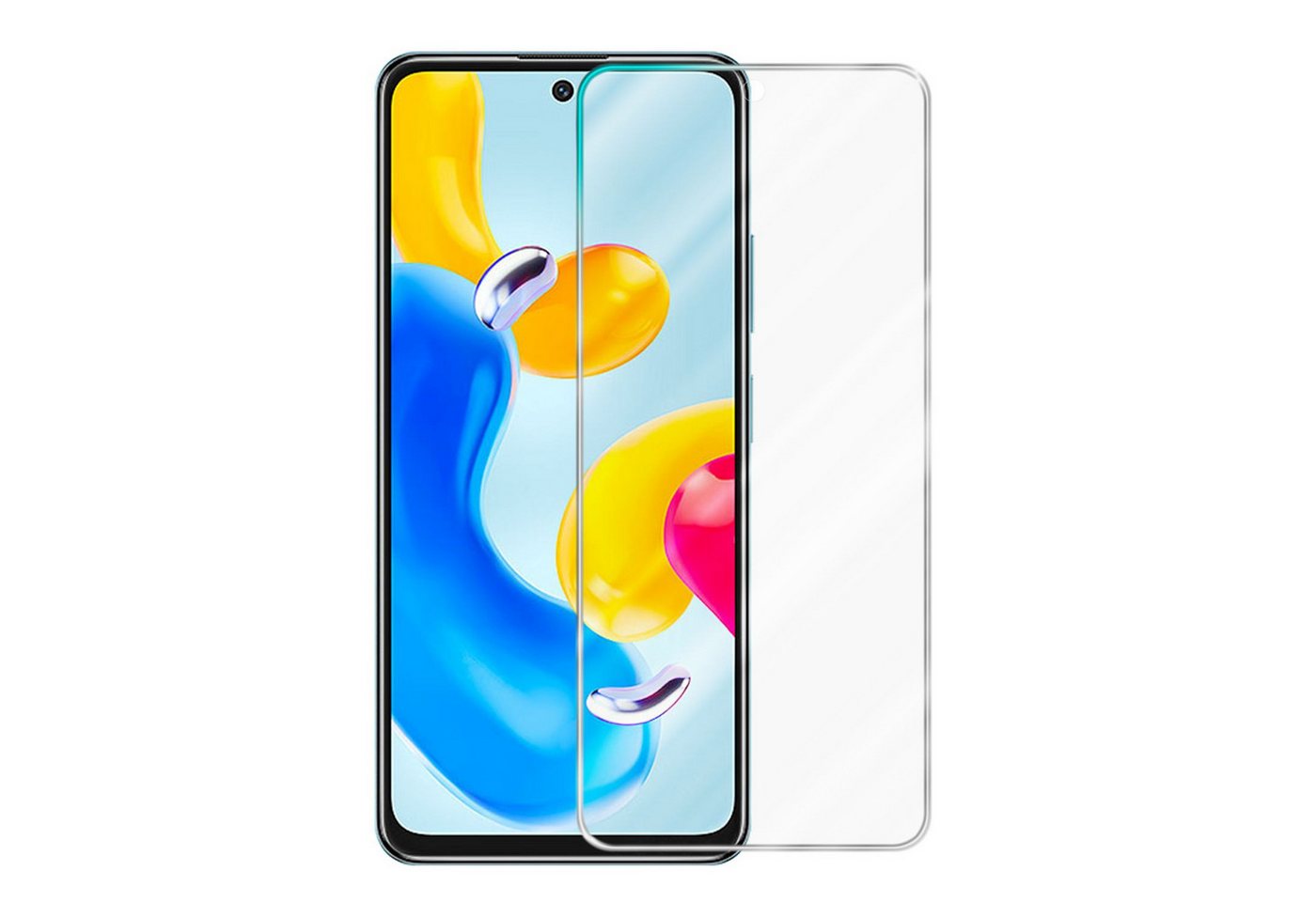 Cadorabo Schutzfolie für Redmi Note 11s 5G Schutzfolie, (3-St), 3x Schutzglas Panzer Folie (Tempered) Display Schutzfolie 3D Touch von Cadorabo