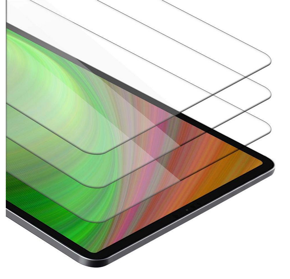Cadorabo Schutzfolie Apple iPad PRO 2018 (12.9 Zoll), (3-St), 3x Schutzglas Panzer Folie (Tempered) Display-Schutzglas mit 3D Touch von Cadorabo