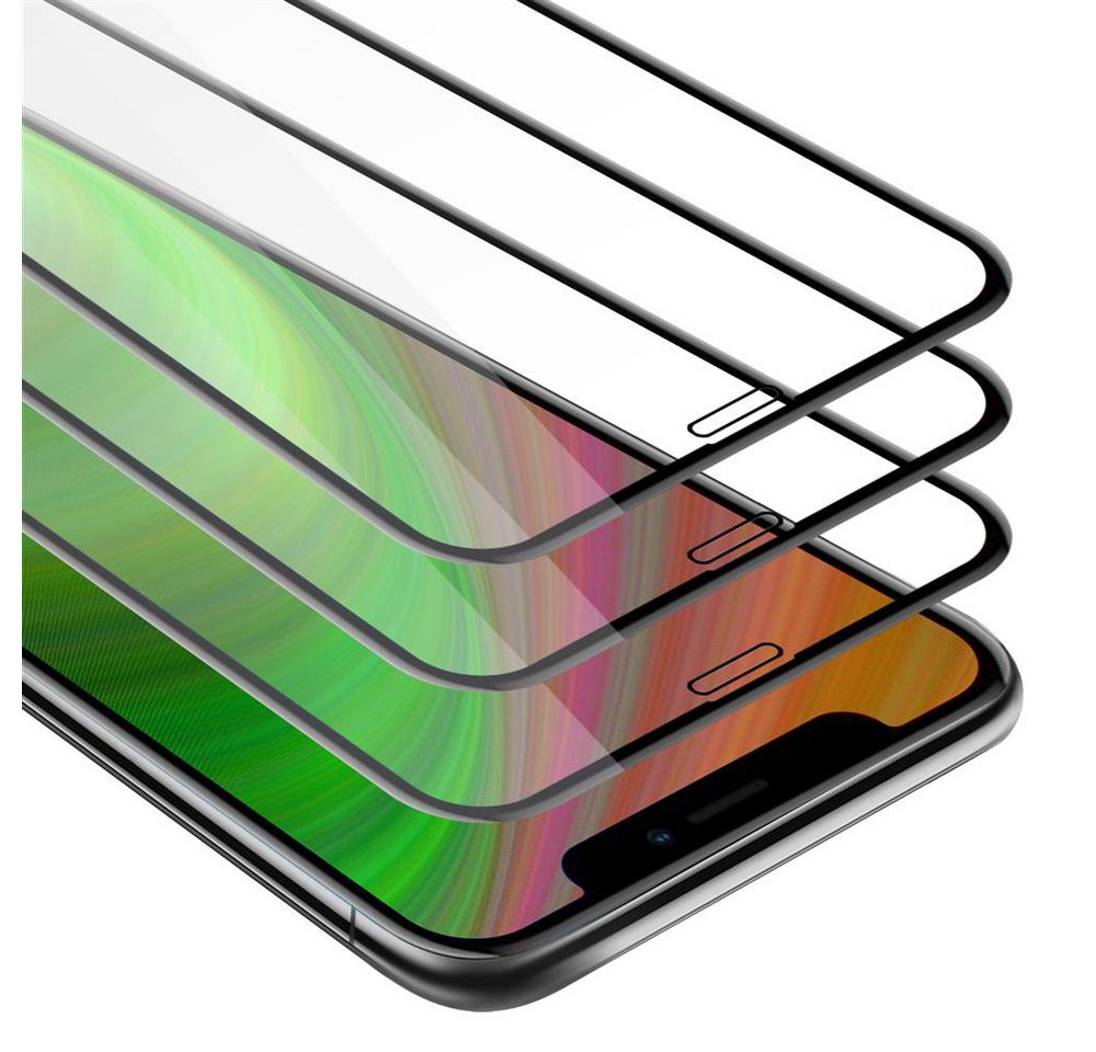 Cadorabo Schutzfolie Apple iPhone 11 PRO, (Apple iPhone 11 PRO, 3-St), 3x Vollbild Schutzglas Panzer Folie (Tempered) Display-Schutzglas von Cadorabo