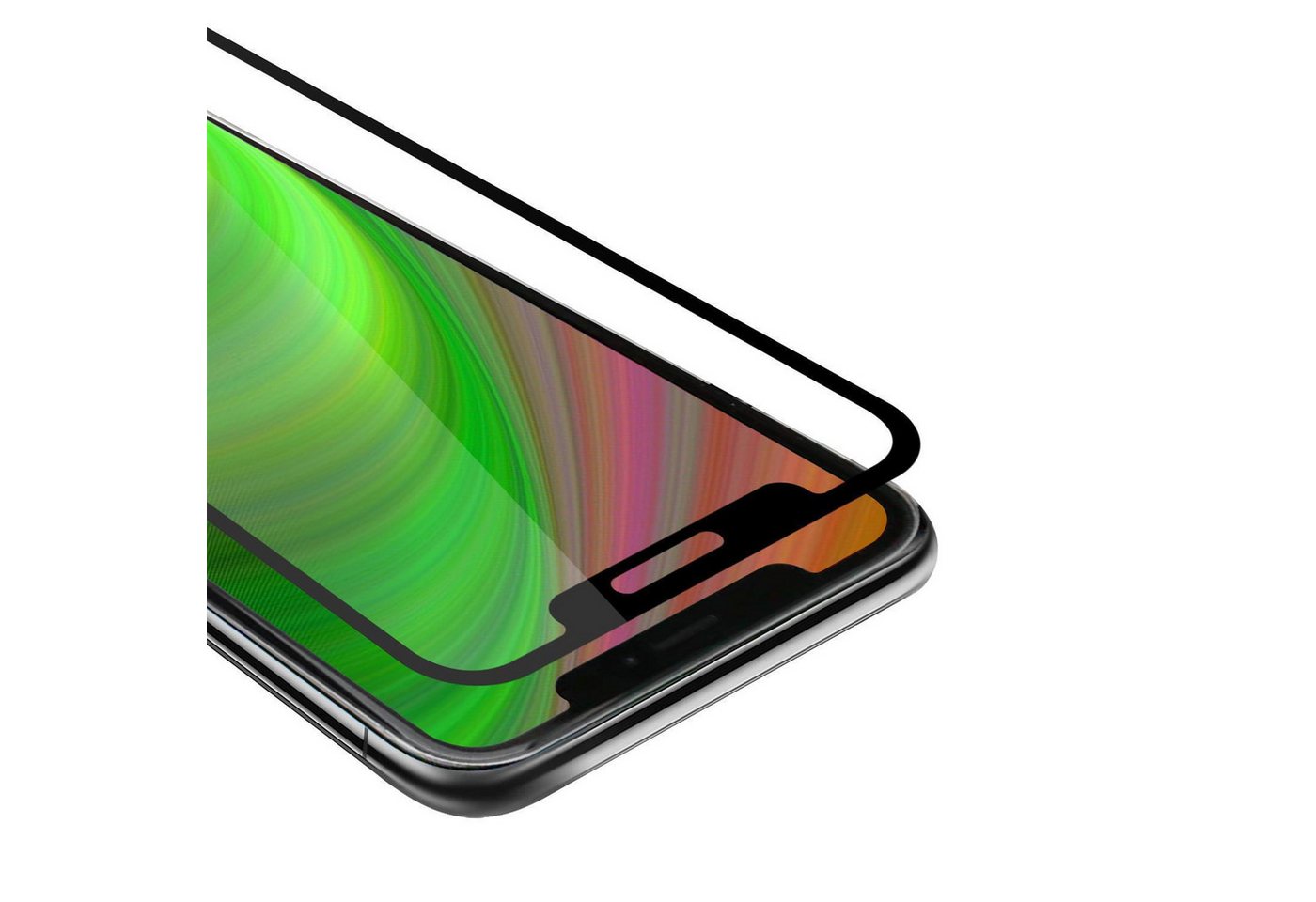 Cadorabo Schutzfolie Apple iPhone 12 MINI, (Apple iPhone 12 MINI, 1-St), Vollbild Schutzglas Panzer Folie (Tempered) Display-Schutzglas von Cadorabo