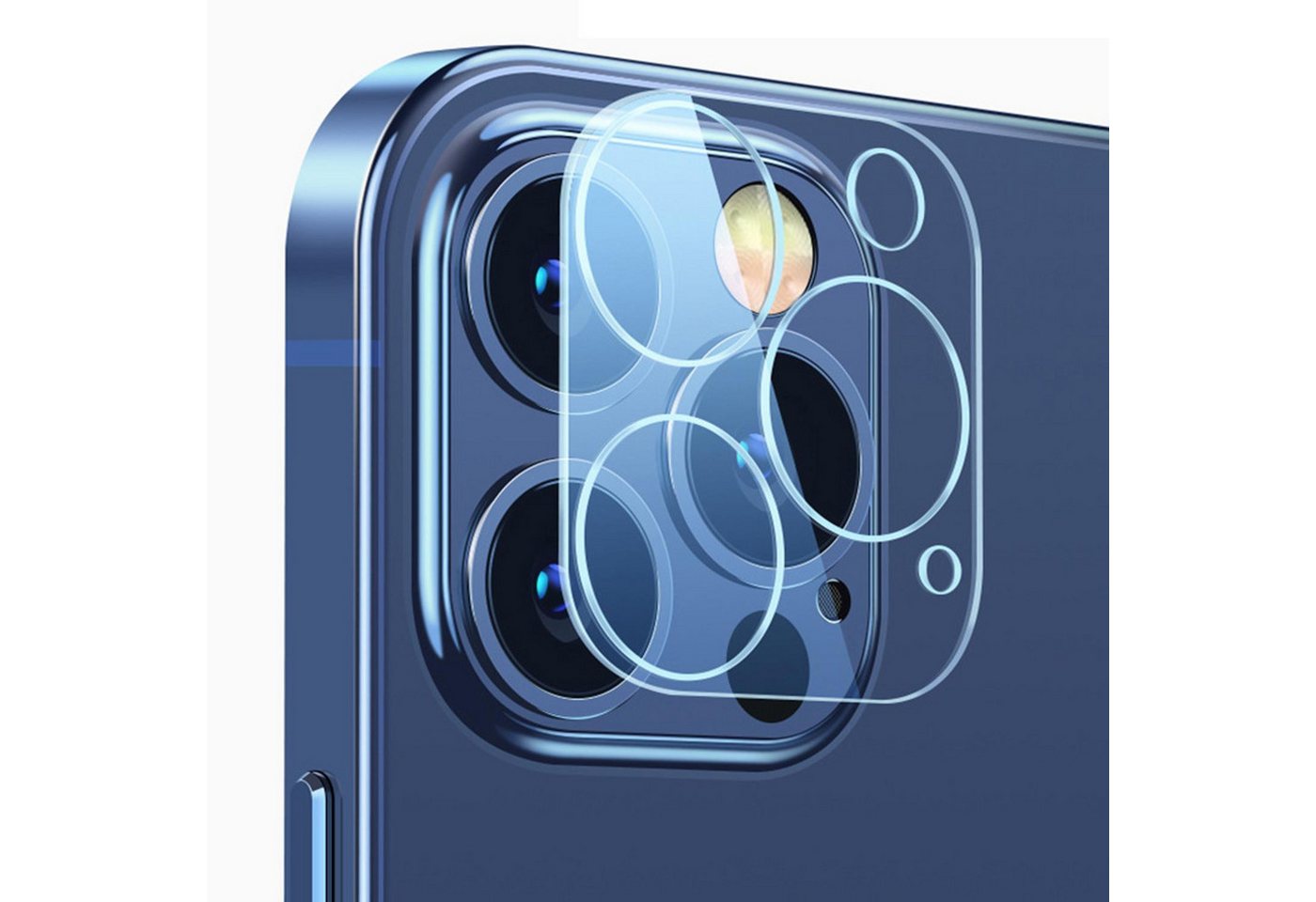 Cadorabo Schutzfolie Apple iPhone 12 PRO, (Apple iPhone 12 PRO), Camera Protector Schutzfolie Kratzfest Linsen Schutz von Cadorabo