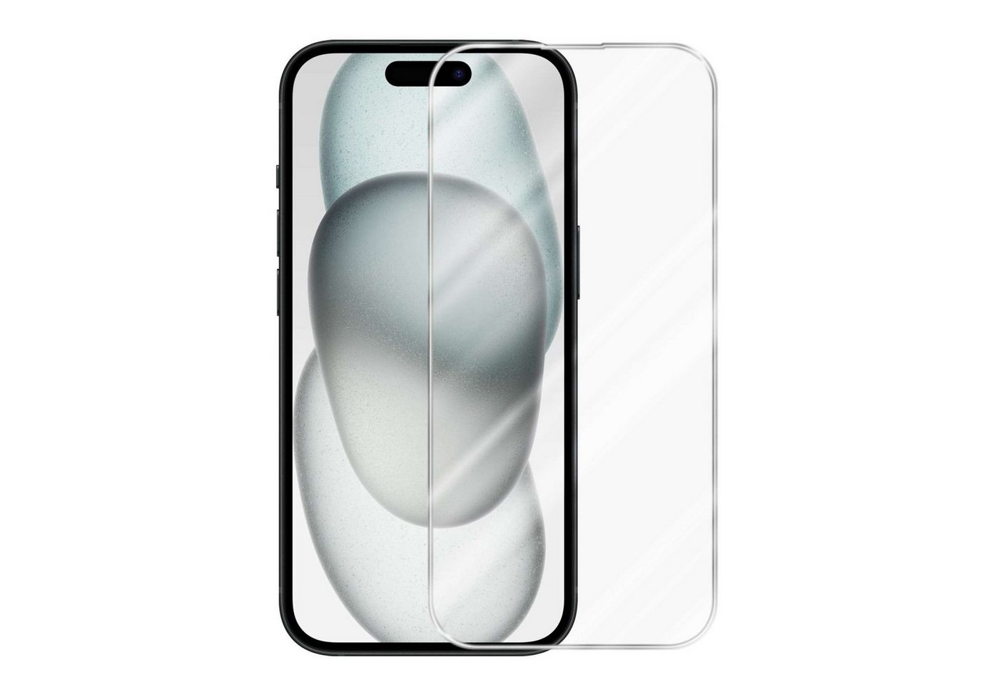 Cadorabo Schutzfolie für Apple iPhone 15 Schutzfolie, (1-St), Schutzfolie Panzer Folie (Tempered) Display Schutzglas 3D Touch von Cadorabo