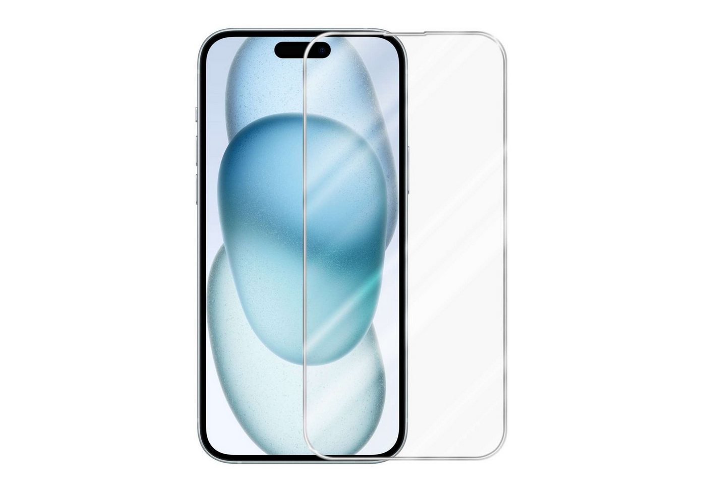Cadorabo Schutzfolie für Apple iPhone 15 PLUS Schutzfolie, (1-St), Schutzfolie Panzer Folie (Tempered) Display Schutzglas 3D Touch von Cadorabo
