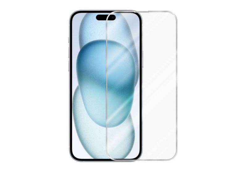 Cadorabo Schutzfolie für Apple iPhone 15 PLUS Schutzfolie, (1-St), Schutzfolie Panzer Folie (Tempered) Display Schutzglas 3D Touch von Cadorabo
