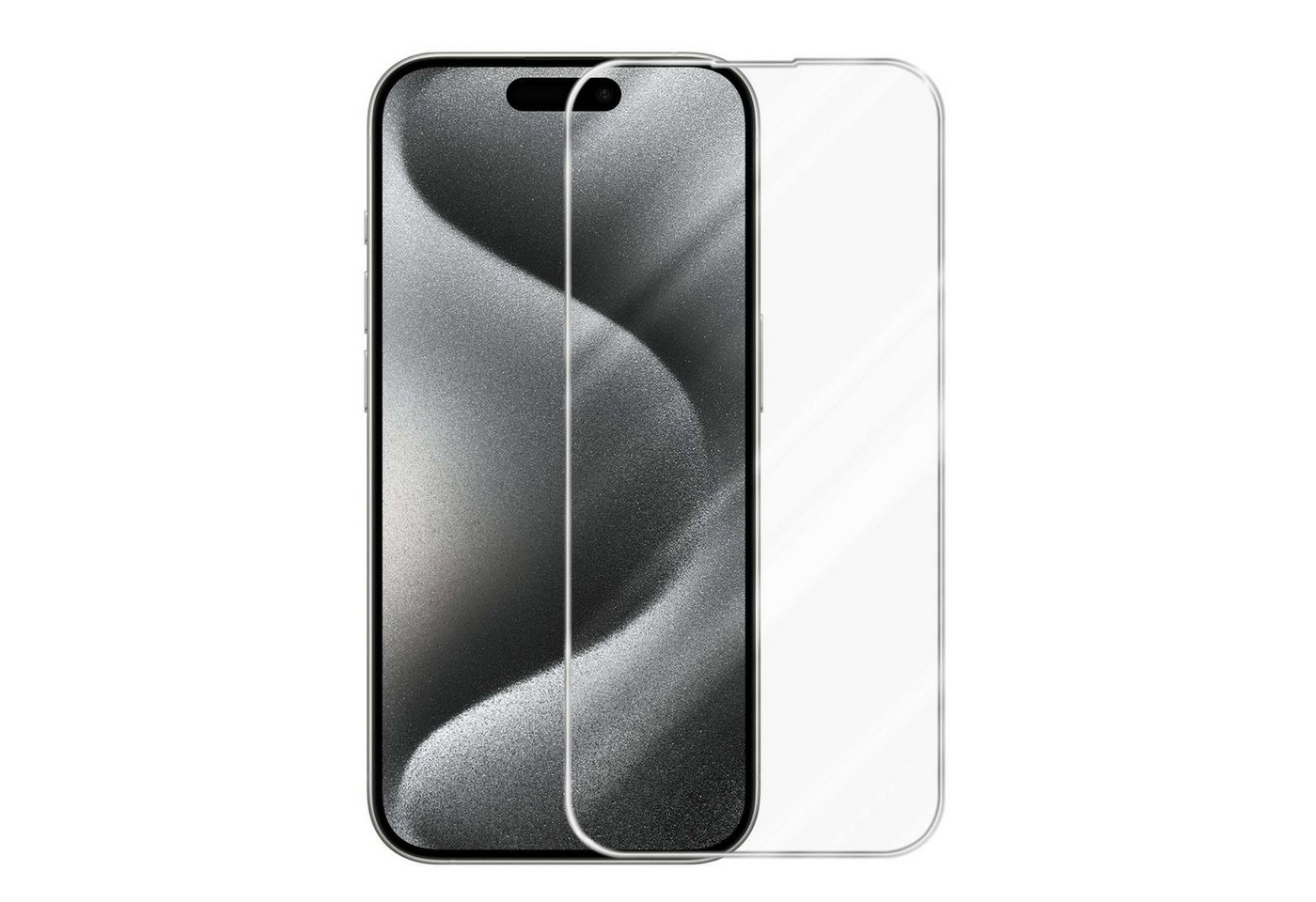Cadorabo Schutzfolie Apple iPhone 15 PRO, (Apple iPhone 15 PRO), Schutzglas Panzer Folie (Tempered) Display-Schutzglas mit 3D Touch von Cadorabo