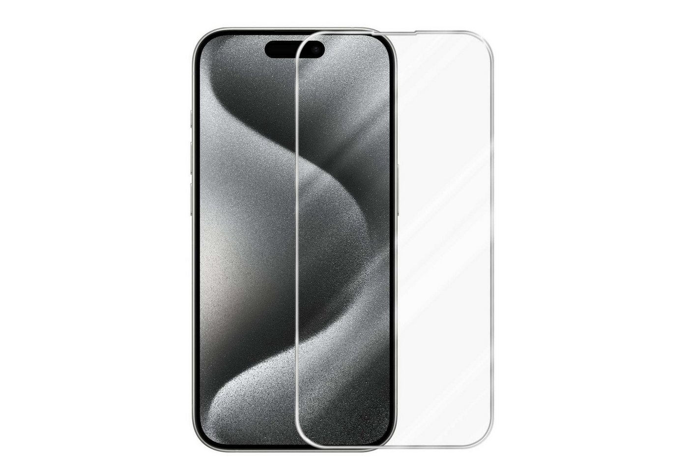 Cadorabo Schutzfolie für Apple iPhone 15 PRO Schutzfolie, (1-St), Schutzfolie Panzer Folie (Tempered) Display Schutzglas 3D Touch von Cadorabo