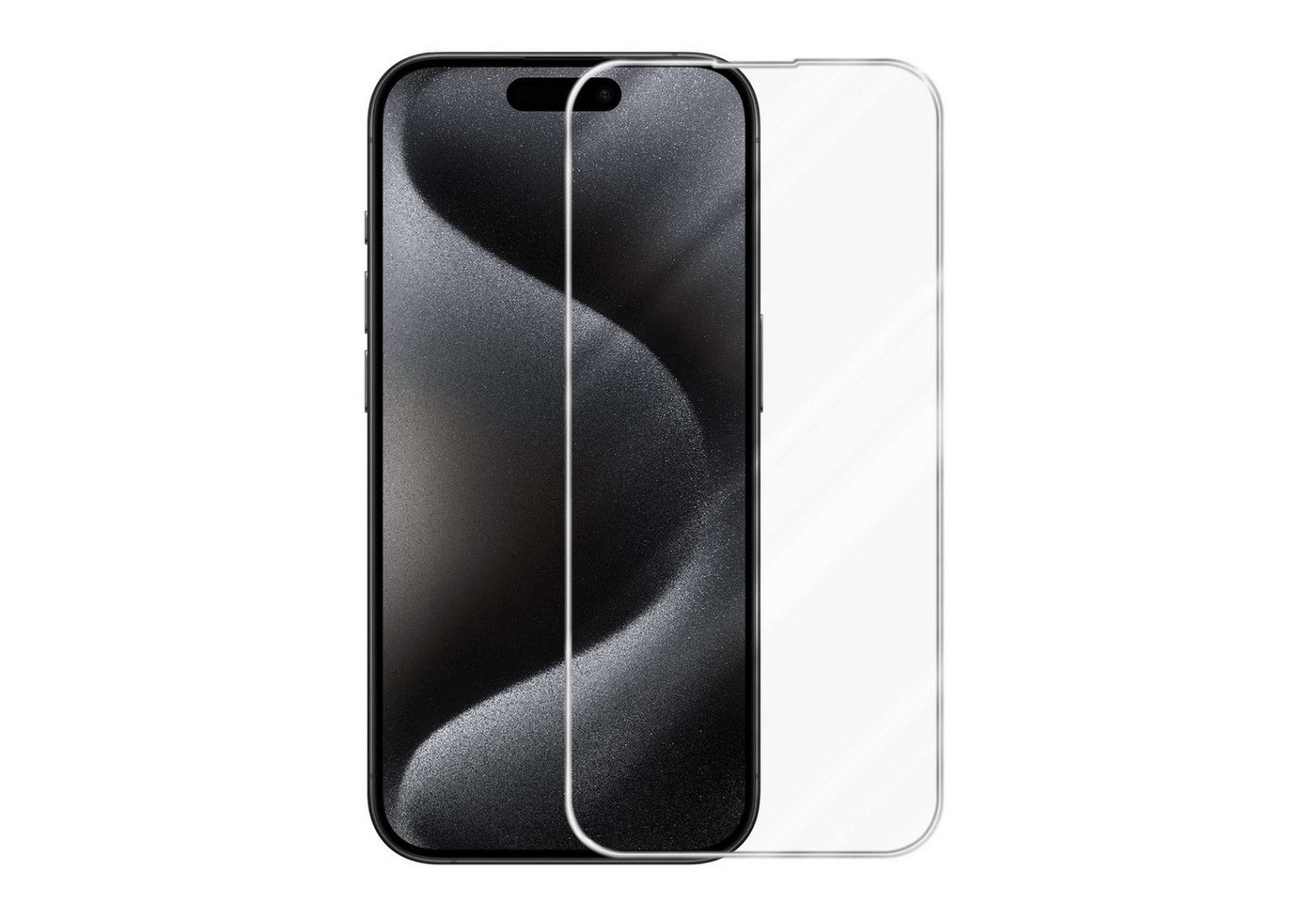 Cadorabo Schutzfolie Apple iPhone 15 PRO MAX, (Apple iPhone 15 PRO MAX), Schutzglas Panzer Folie (Tempered) Display-Schutzglas mit 3D Touch von Cadorabo