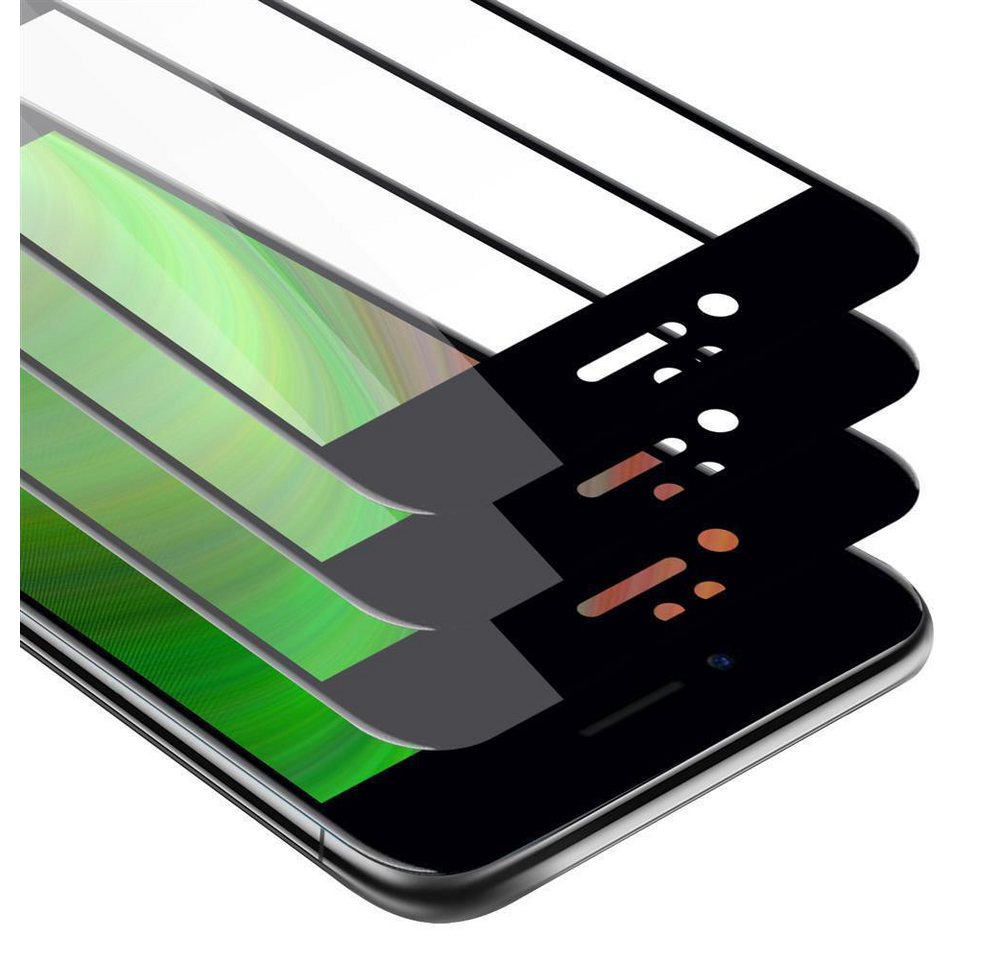 Cadorabo Schutzfolie für Apple iPhone 7 / 7S / 8 / SE 2020 Schutzfolie, (3-St), 3x Vollbild Schutzglas Panzer Folie (Tempered) Display-Schutzglas von Cadorabo