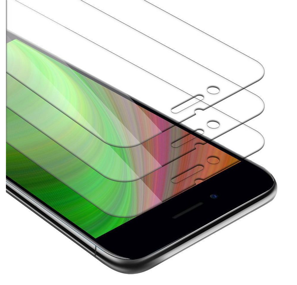 Cadorabo Schutzfolie für Apple iPhone 7 PLUS / 7S PLUS / 8 PLUS Schutzfolie, (3-St), 3x Schutzglas Panzer Folie (Tempered) Display Schutzfolie 3D Touch von Cadorabo