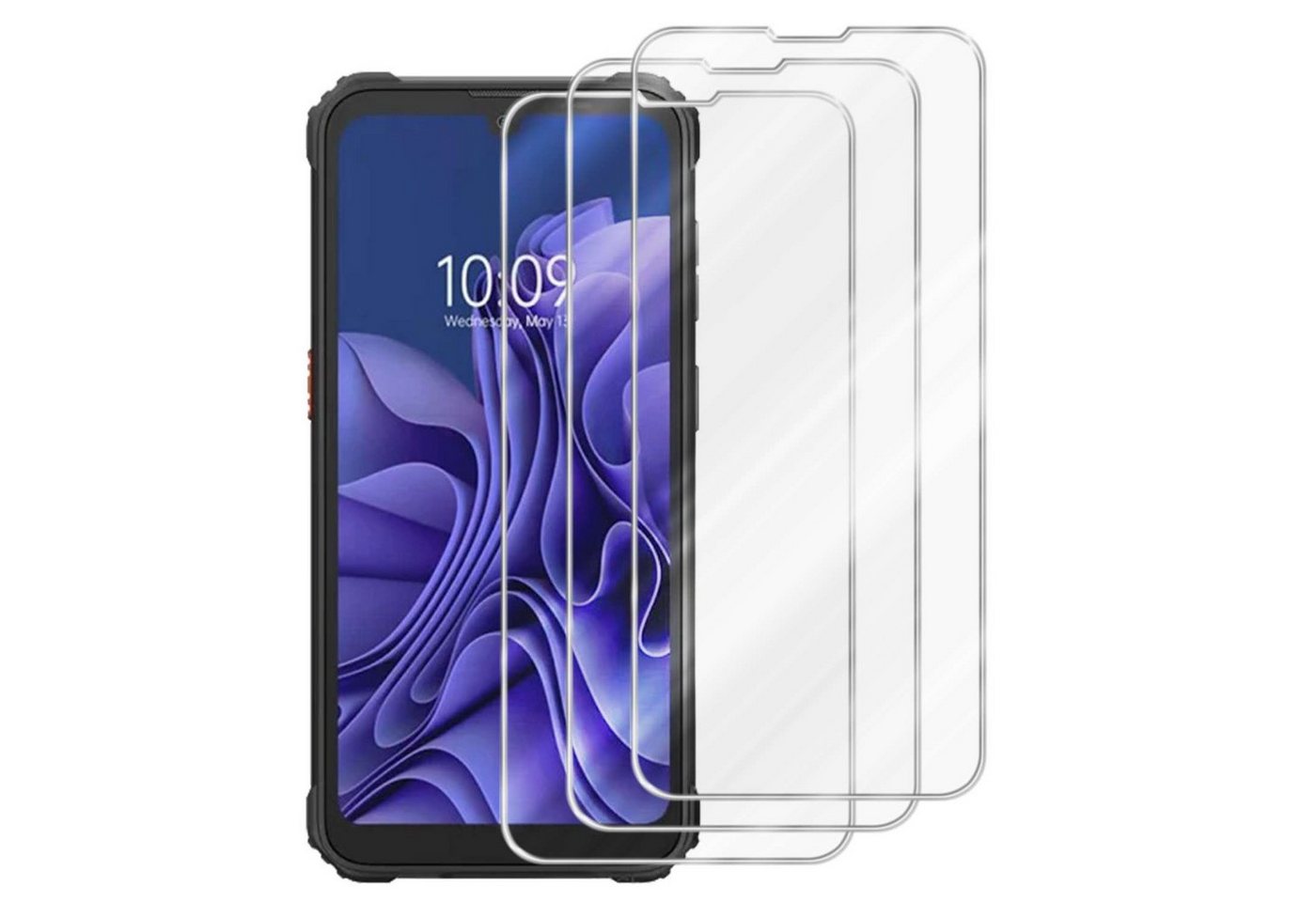 Cadorabo Schutzfolie für Blackview BV5300 / BV5300 PRO Schutzfolie, (3-St), 3x Schutzglas Panzer Folie (Tempered) Display Schutzfolie 3D Touch von Cadorabo