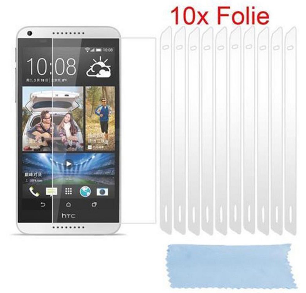 Cadorabo Schutzfolie für HTC Desire 816, (1-St), 10x Displayschutzfolien von Cadorabo