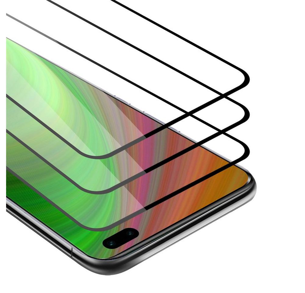 Cadorabo Schutzfolie für Honor 30 PRO+ Schutzfolie, (3-St), 3x Vollbild Schutzglas Panzer Folie (Tempered) Display-Schutzglas von Cadorabo