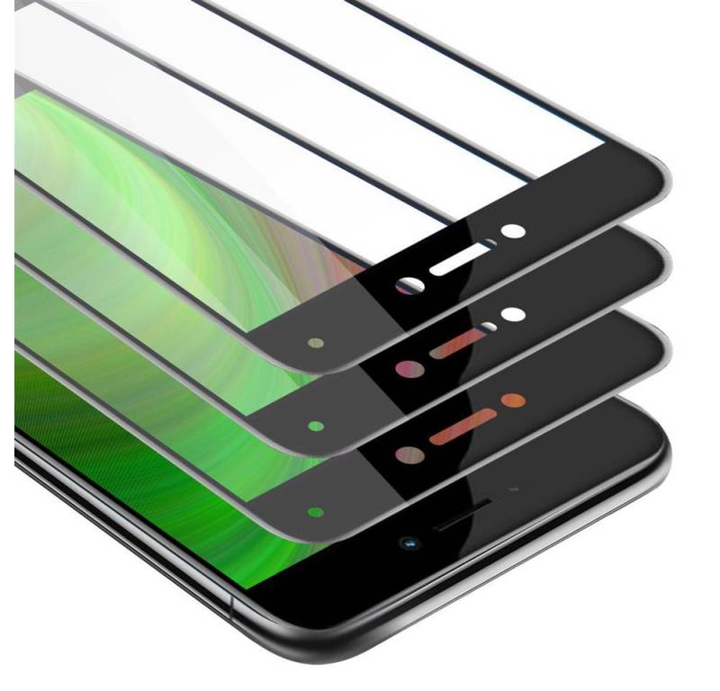 Cadorabo Schutzfolie für Honor 8 LITE Schutzfolie, (3-St), 3x Vollbild Schutzglas Panzer Folie (Tempered) Display-Schutzglas von Cadorabo