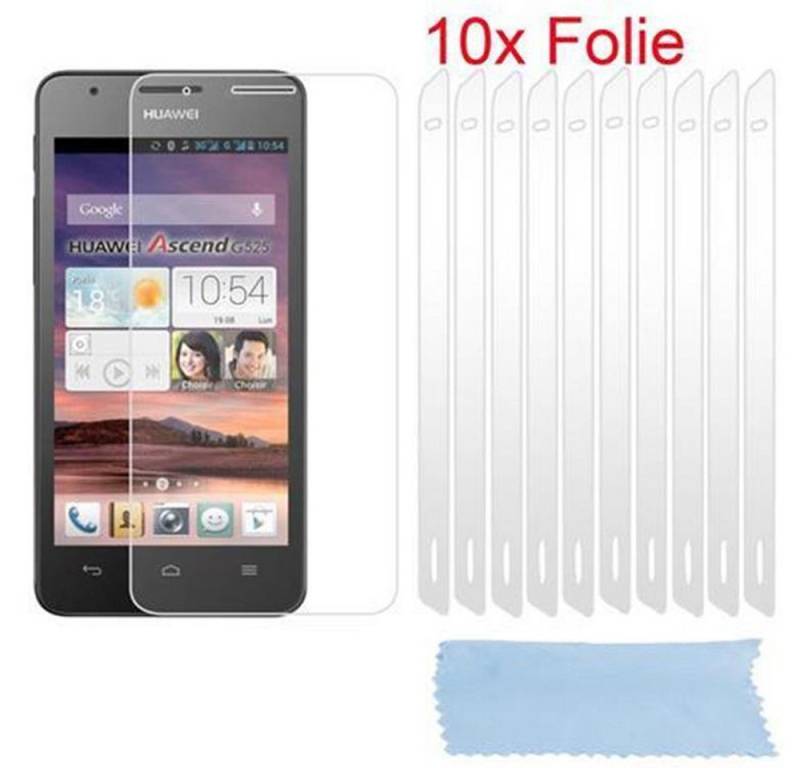 Cadorabo Schutzfolie für Huawei ASCEND G510 / G520 / G525, (1-St), 10x Displayschutzfolien von Cadorabo