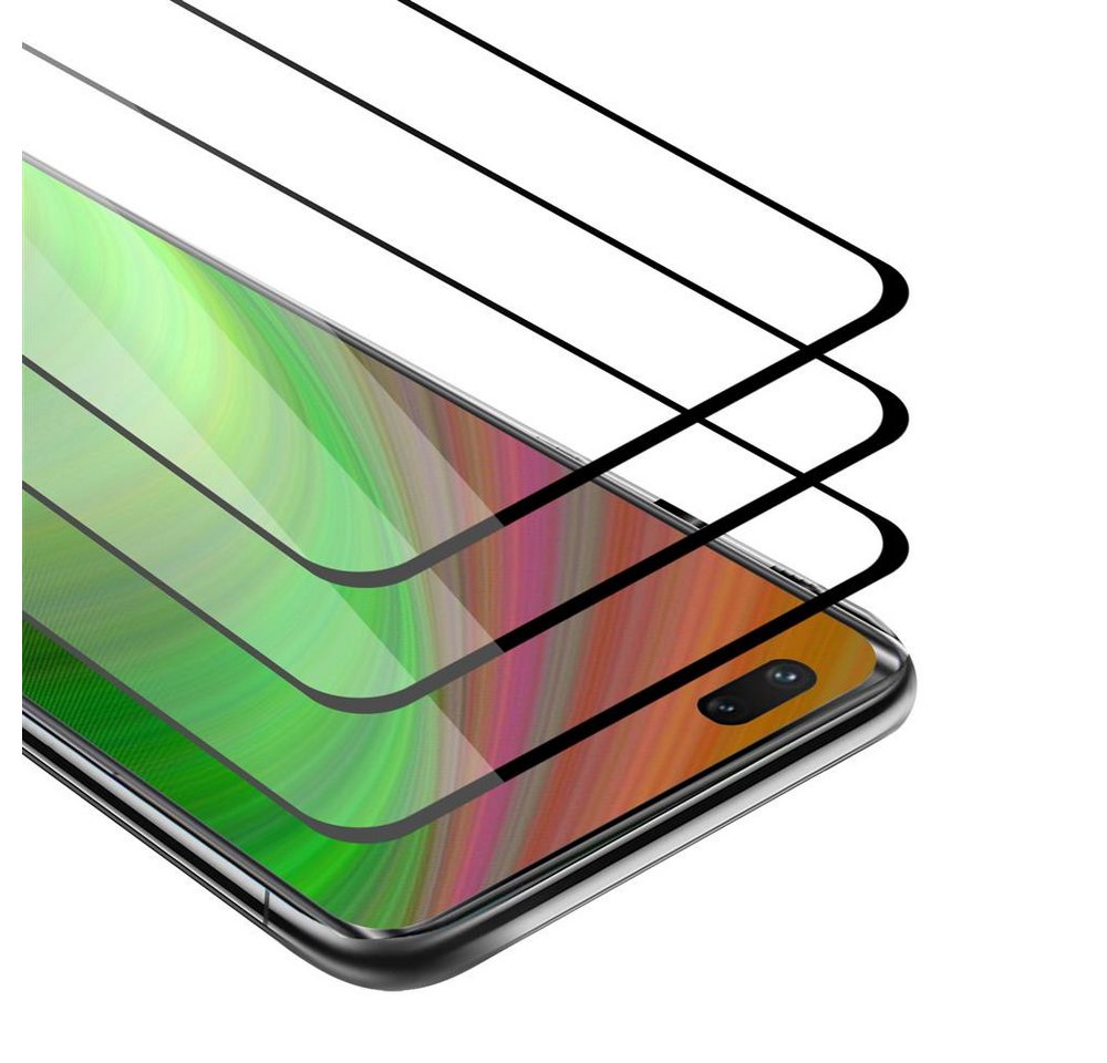 Cadorabo Schutzfolie für Huawei NOVA 7 PRO 5G Schutzfolie, (3-St), 3x Vollbild Schutzglas Panzer Folie (Tempered) Display-Schutzglas von Cadorabo