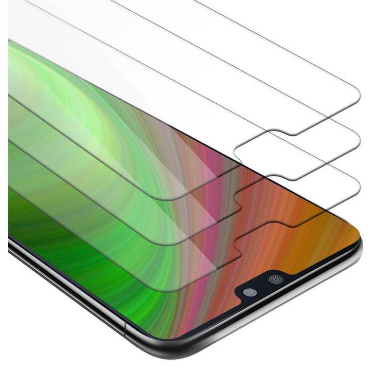 Cadorabo Schutzfolie für Huawei P20 Schutzfolie, (3-St), 3x Schutzglas Panzer Folie (Tempered) Display Schutzfolie 3D Touch von Cadorabo