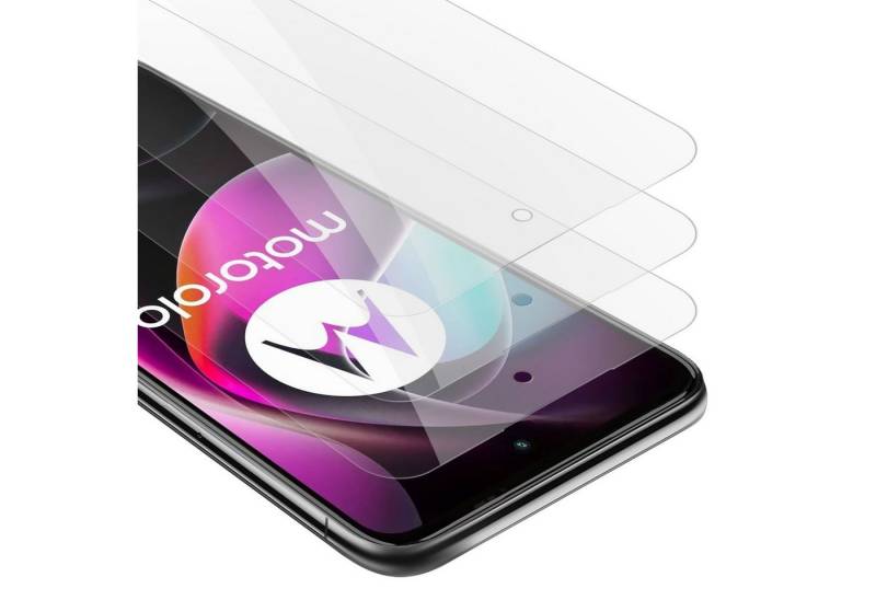 Cadorabo Schutzfolie für Motorola MOTO G 5G 2022 Schutzfolie, (3-St), 3x Schutzglas Panzer Folie (Tempered) Display Schutzfolie 3D Touch von Cadorabo
