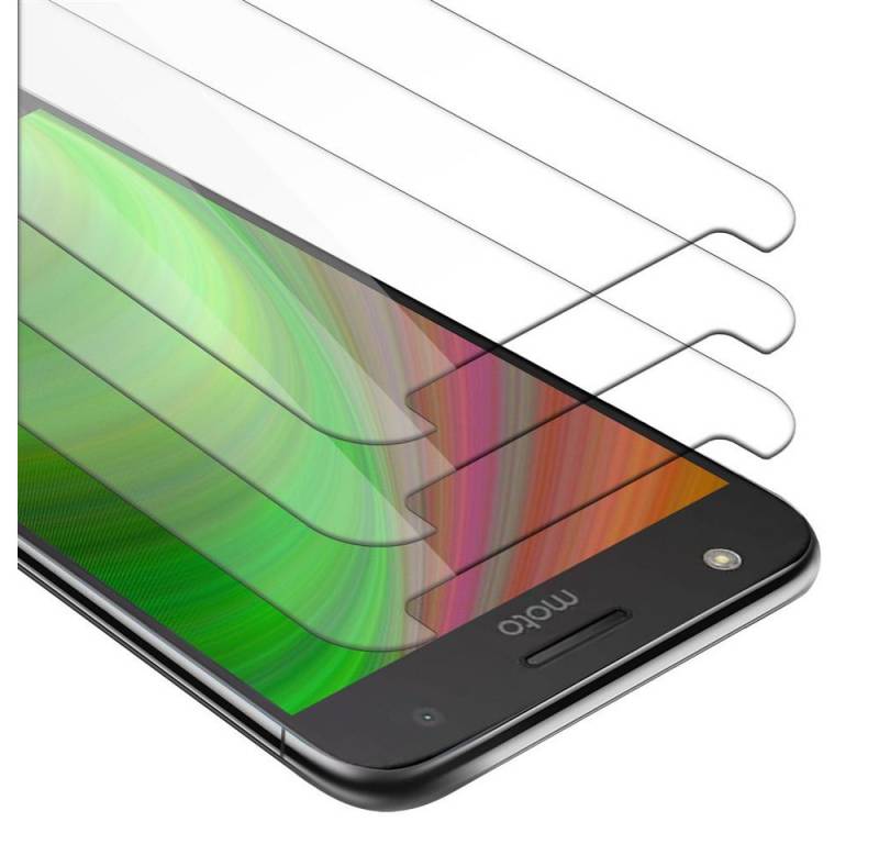 Cadorabo Schutzfolie für Motorola MOTO Z PLAY Schutzfolie, (3-St), 3x Schutzglas Panzer Folie (Tempered) Display Schutzfolie 3D Touch von Cadorabo
