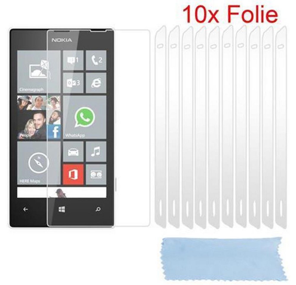 Cadorabo Schutzfolie für Nokia Lumia 520 / 521, (1-St), 10x Displayschutzfolien von Cadorabo
