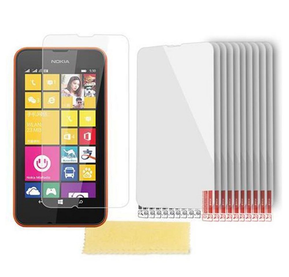 Cadorabo Schutzfolie Nokia Lumia 530, 10x Displayschutzfolien von Cadorabo