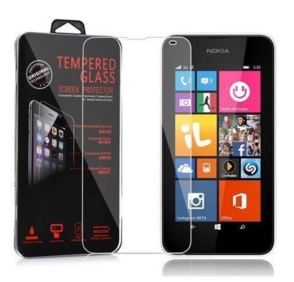 Cadorabo Schutzfolie für Nokia Lumia 535 Schutzfolie, (1-St), Schutzfolie Panzer Folie (Tempered) Display Schutzglas 3D Touch von Cadorabo