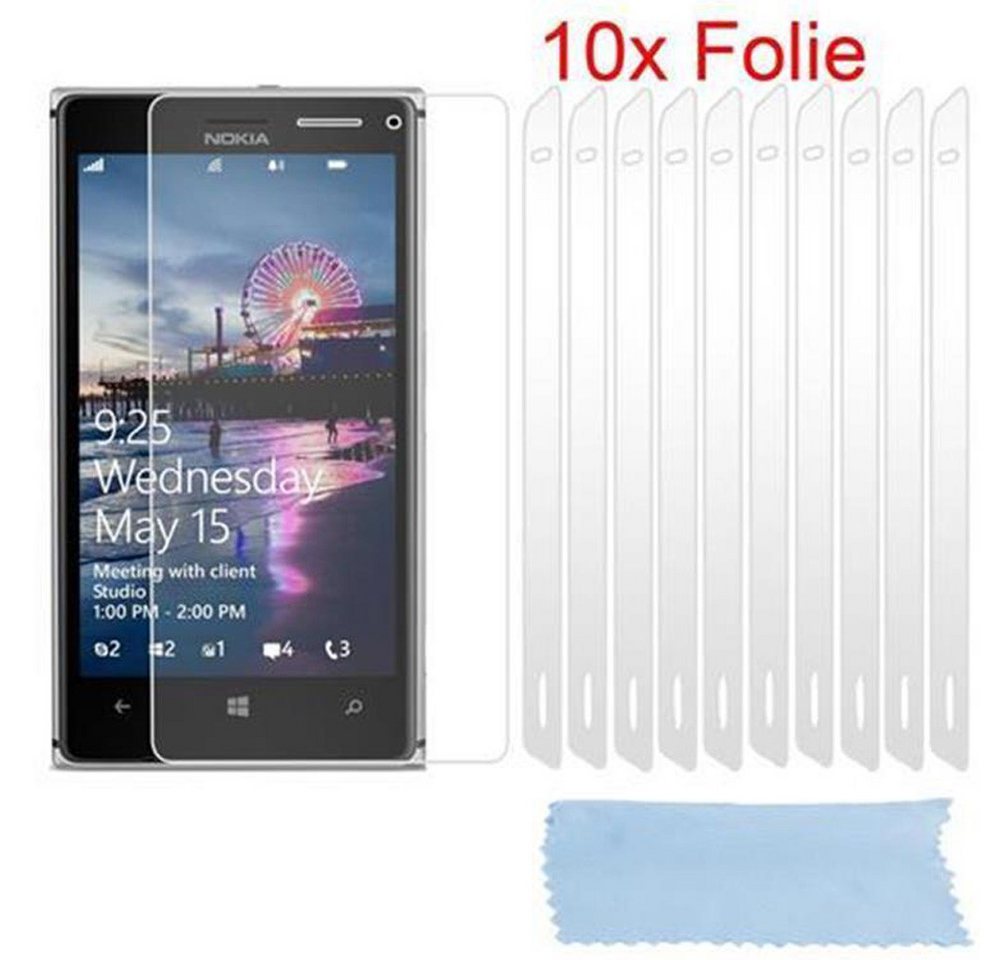 Cadorabo Schutzfolie für Nokia Lumia 925, (1-St), 10x Displayschutzfolien von Cadorabo