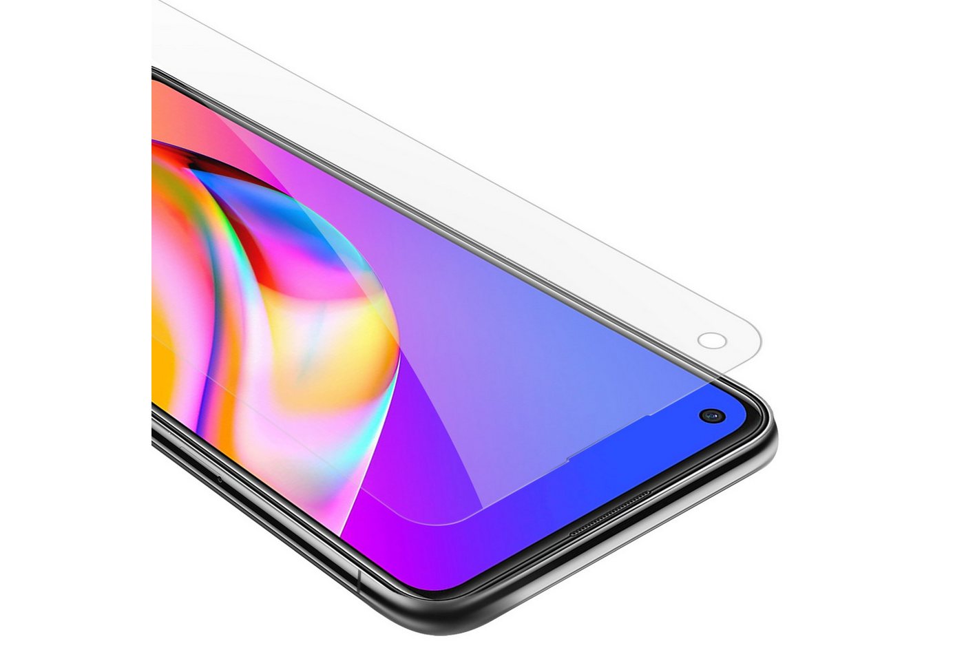 Cadorabo Schutzfolie für Oppo A94 5G Schutzfolie, (1-St), Schutzfolie Panzer Folie (Tempered) Display Schutzglas 3D Touch von Cadorabo