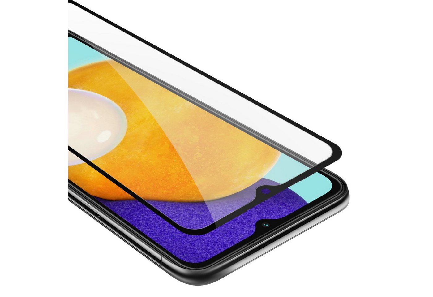 Cadorabo Schutzfolie für Samsung Galaxy A13 5G Schutzfolie, (1-St), Vollbild Schutzglas Panzer Folie (Tempered) Display Schutzfolie von Cadorabo