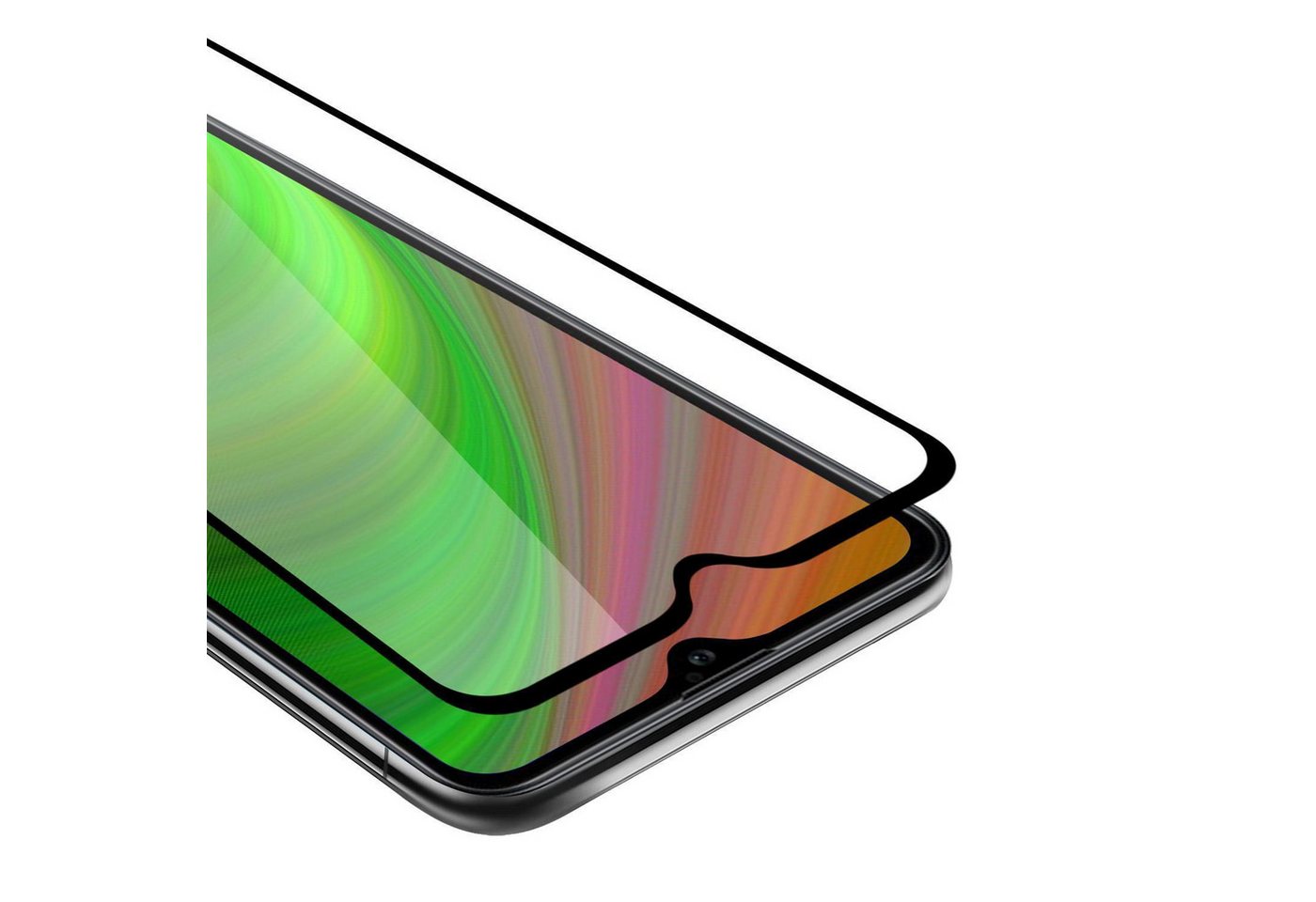 Cadorabo Schutzfolie für Samsung Galaxy A20s Schutzfolie, (1-St), Vollbild Schutzglas Panzer Folie (Tempered) Display Schutzfolie von Cadorabo