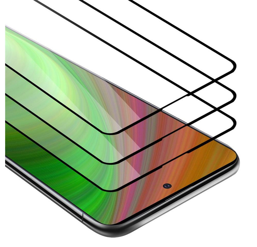 Cadorabo Schutzfolie für Samsung Galaxy A51 4G / M40s Schutzfolie, (3-St), 3x Vollbild Schutzglas Panzer Folie (Tempered) Display-Schutzglas von Cadorabo