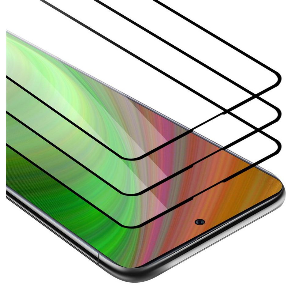 Cadorabo Schutzfolie für Samsung Galaxy A71 4G Schutzfolie, (3-St), 3x Vollbild Schutzglas Panzer Folie (Tempered) Display-Schutzglas von Cadorabo
