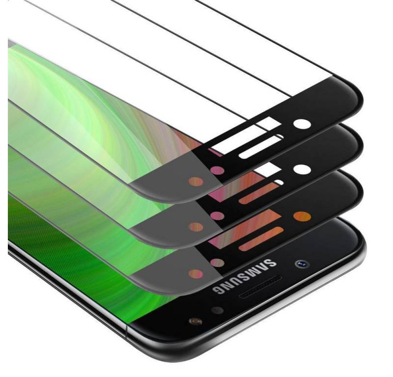 Cadorabo Schutzfolie für Samsung Galaxy J7 2017 Schutzfolie, (3-St), 3x Vollbild Schutzglas Panzer Folie (Tempered) Display-Schutzglas von Cadorabo