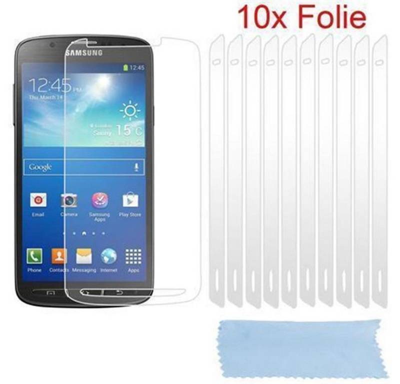 Cadorabo Schutzfolie für Samsung Galaxy S4 ACTIVE, (1-St), 10x Displayschutzfolien von Cadorabo