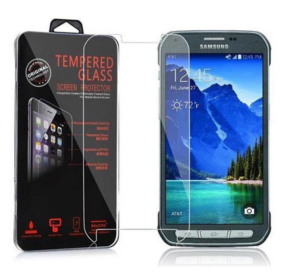 Cadorabo Schutzfolie Samsung Galaxy S5 ACTIVE, (1-St), Schutzglas Panzer Folie (Tempered) Display-Schutzglas mit 3D Touch von Cadorabo