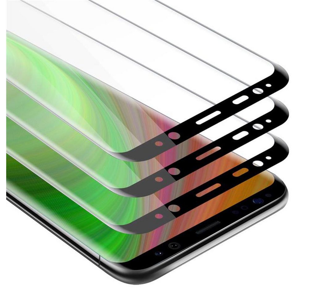 Cadorabo Schutzfolie für Samsung Galaxy S8 PLUS Schutzfolie, (3-St), 3x Vollbild Schutzglas Panzer Folie (Tempered) Display-Schutzglas von Cadorabo