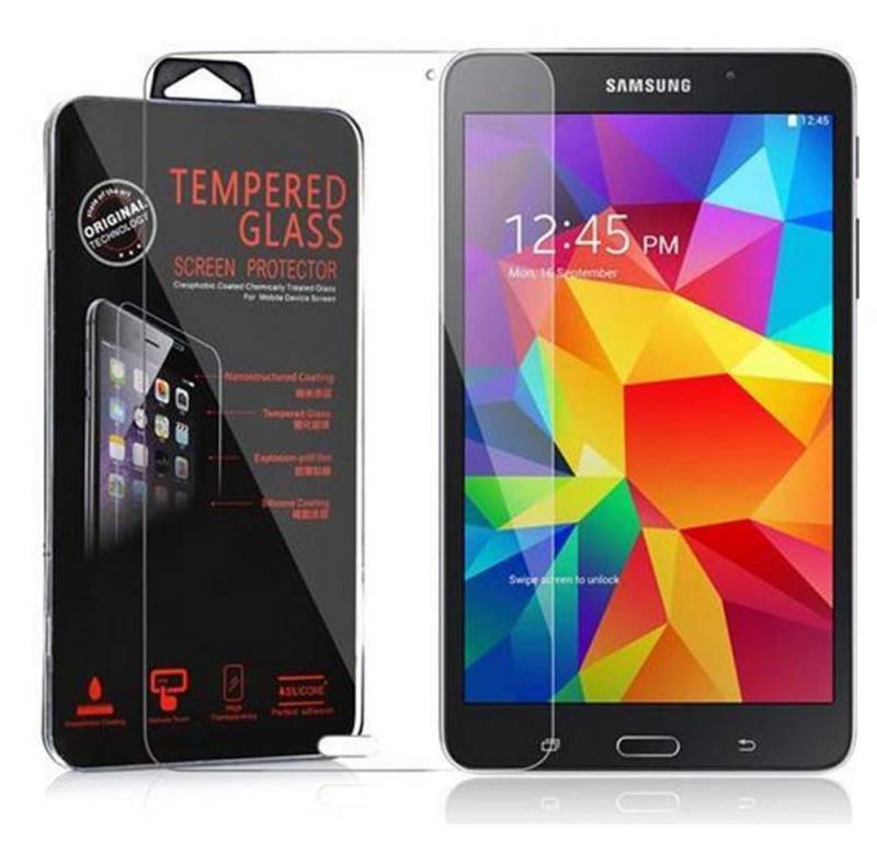 Cadorabo Schutzfolie Samsung Galaxy Tab 4 (7 Zoll), (1-St), Schutzglas Panzer Folie (Tempered) Display-Schutzfolie mit 3D Touch von Cadorabo