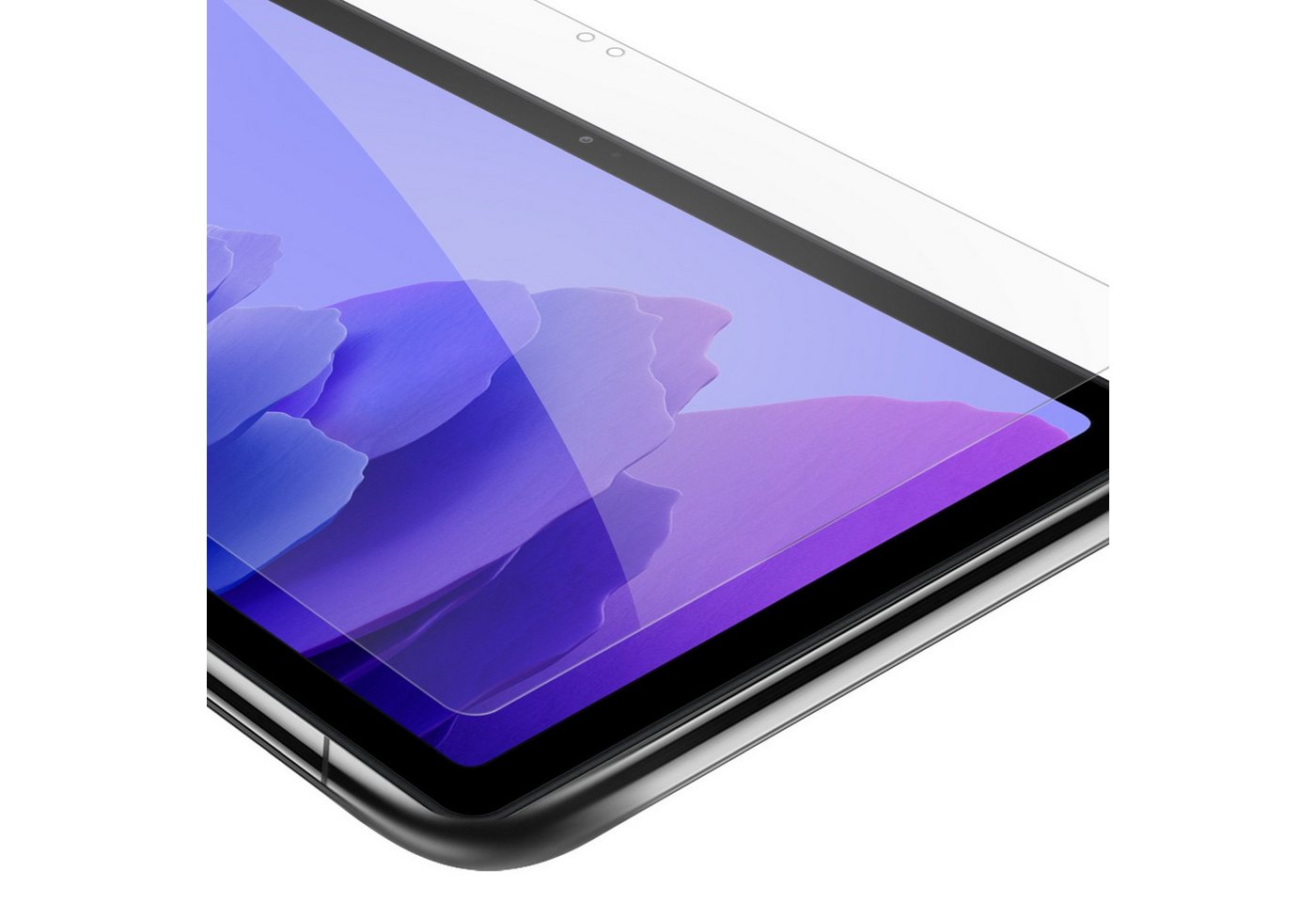 Cadorabo Schutzfolie Samsung Galaxy Tab A7 (10.4 Zoll), (Samsung Galaxy Tab A7 (10.4 Zoll), Schutzglas Panzer Folie (Tempered) Display-Schutzfolie mit 3D Touch von Cadorabo