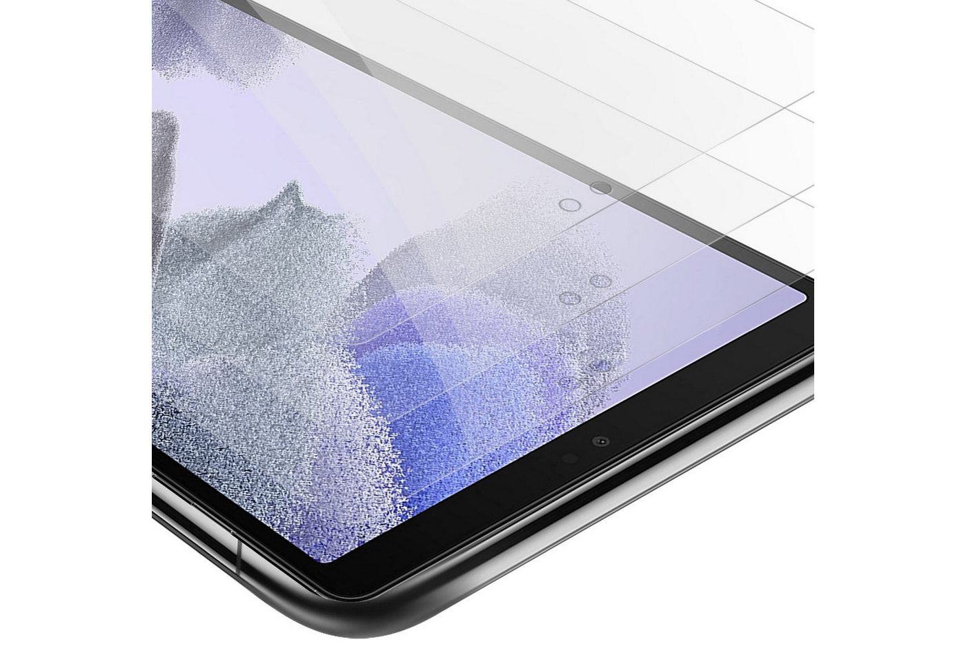 Cadorabo Schutzfolie Samsung Galaxy Tab A7 LITE (8.7 Zoll), 3x Schutzglas Panzer Folie (Tempered) Display-Schutzglas mit 3D Touch von Cadorabo