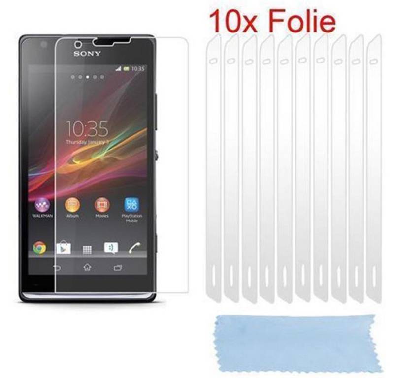 Cadorabo Schutzfolie für Sony Xperia Z1, (1-St), 10x Displayschutzfolien von Cadorabo