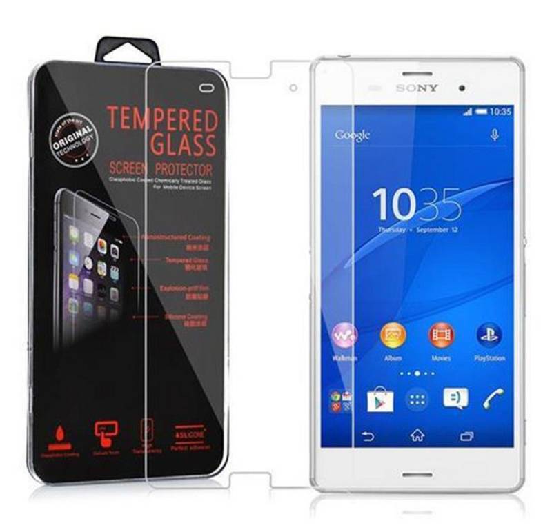 Cadorabo Schutzfolie Sony Xperia Z3, (1-St), Schutzglas Panzer Folie (Tempered) Display-Schutzglas mit 3D Touch von Cadorabo