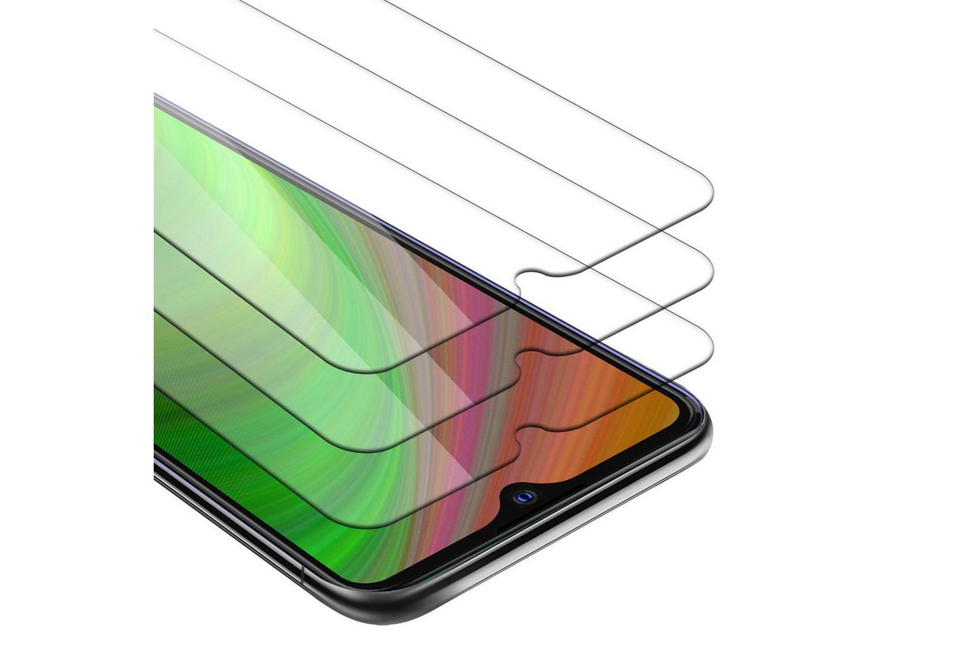 Cadorabo Schutzfolie für WIKO VIEW 4 Schutzfolie, (3-St), 3x Schutzglas Panzer Folie (Tempered) Display Schutzfolie 3D Touch von Cadorabo